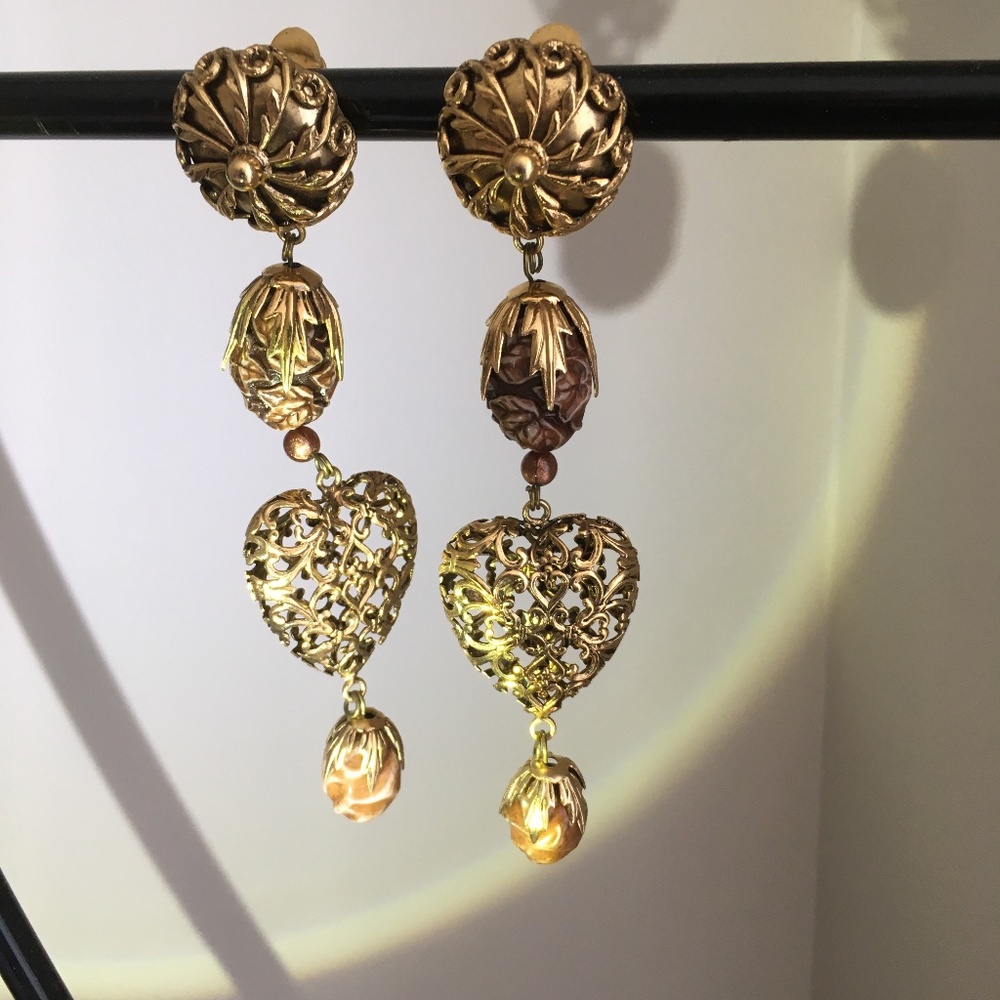 Rare, signed costume earrings by Zoe Coste.